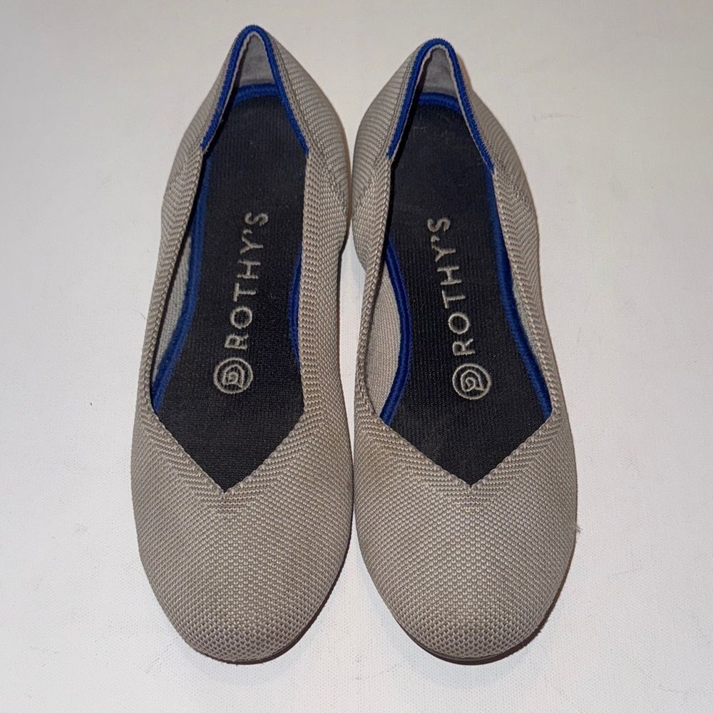 Rothy's Women's Tan and Blue Flats